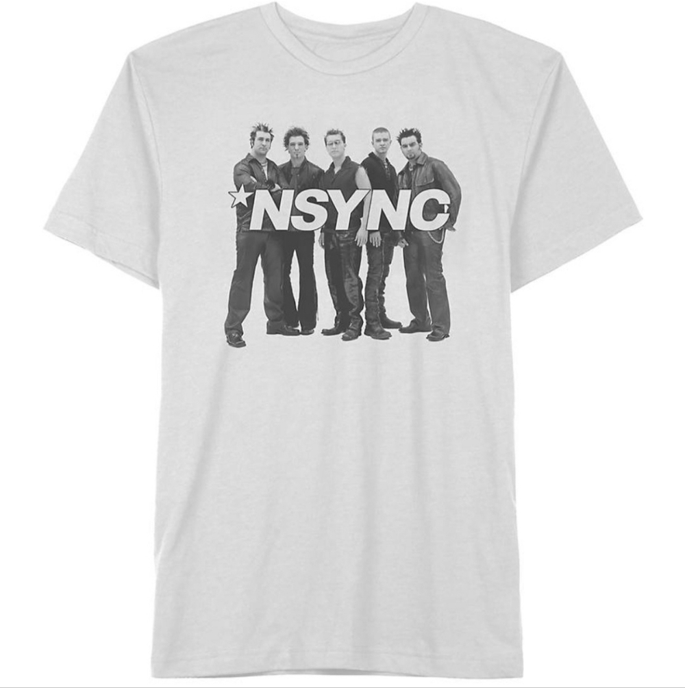 NSYNC GRAPHIC WHITE T-SHIRT NWOT - Picture 1 of 4